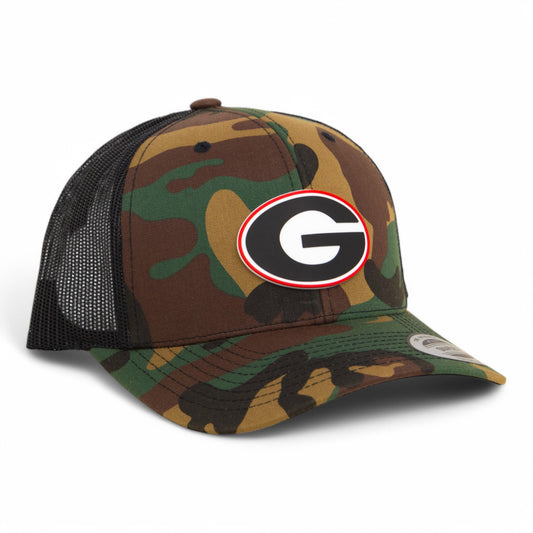 Georgia Bulldogs Power G 3D YP Snapback Trucker Hat- Army Camo/ Black