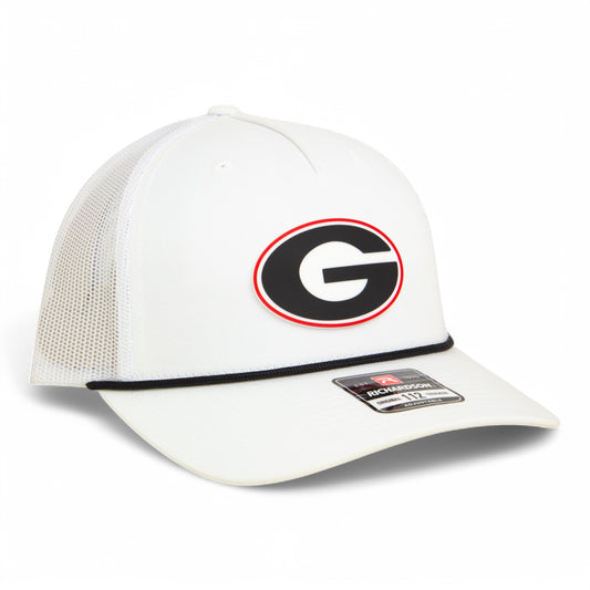 Georgia Bulldogs Power G 3D Snapback Trucker Rope Hat- White/ Black