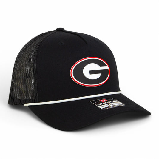 Georgia Bulldogs Power G 3D Snapback Trucker Rope Hat- Black/ White