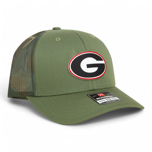 Georgia Bulldogs Power G 3D Snapback Trucker Hat- Loden/ Camo