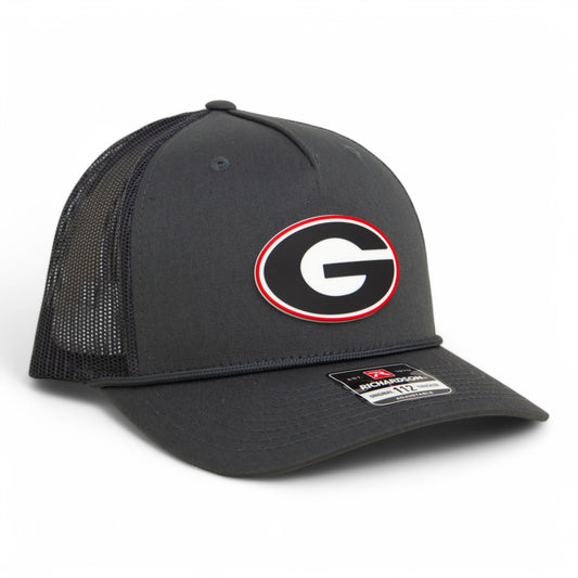 Georgia Bulldogs Power G 3D Snapback Trucker Rope Hat- Charcoal