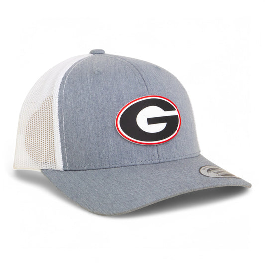 Georgia Bulldogs Power G 3D YP Snapback Trucker Hat- Heather Grey/ White