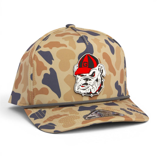 Georgia Bulldogs Retro UGA 3D Duck Camo Rope Hat- Canyon