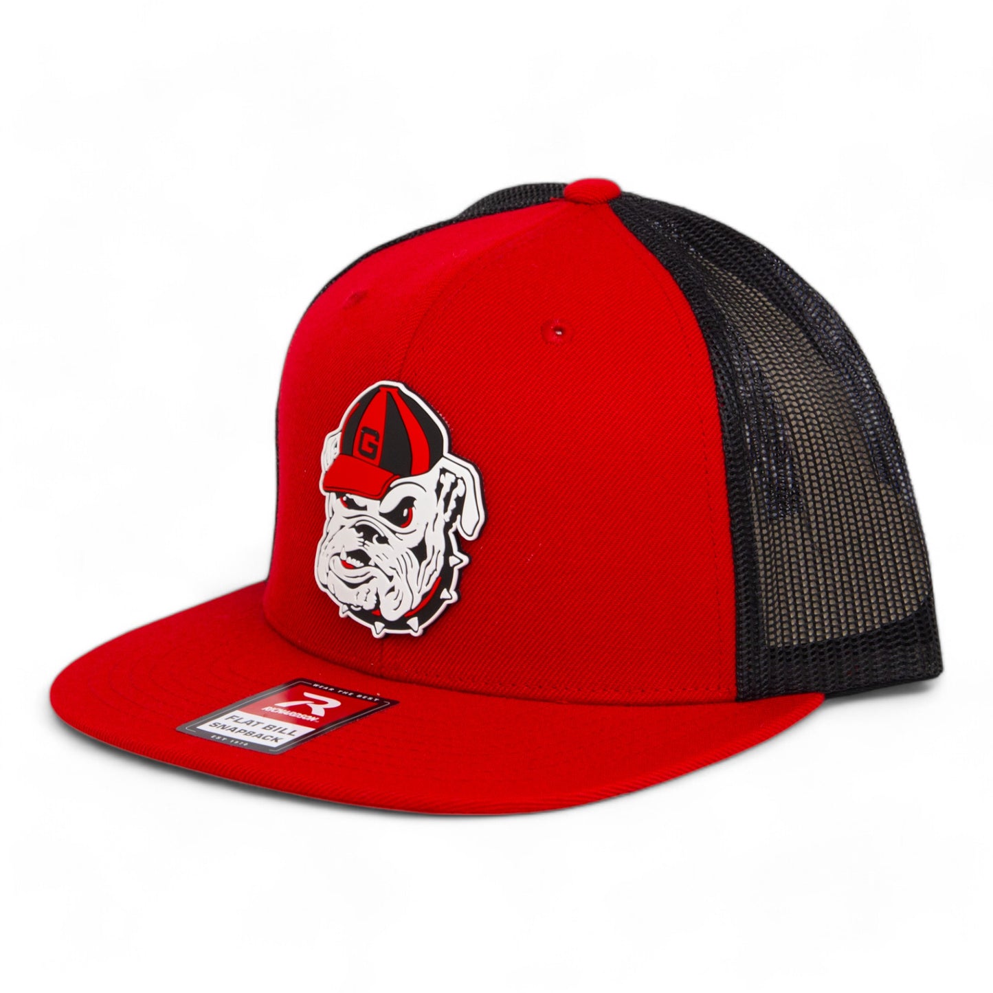 Georgia Bulldogs Retro UGA 3D Wool Blend Flat Bill Hat- Red/ Black
