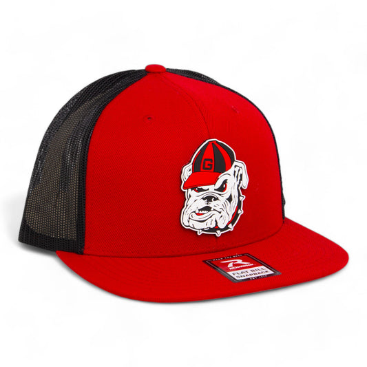 Georgia Bulldogs Retro UGA 3D Wool Blend Flat Bill Hat- Red/ Black