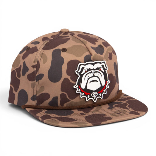 Georgia Bulldogs UGA 3D Umpqua Rope Hat- Bark Duck Camo/ Brown