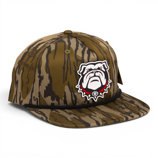 Georgia Bulldogs UGA 3D Umpqua Rope Hat- Mossy Oak Bottomland/ Black