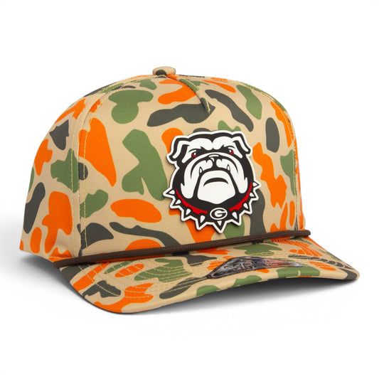 Georgia Bulldogs UGA 3D Duck Camo Rope Hat- Blaze Camo