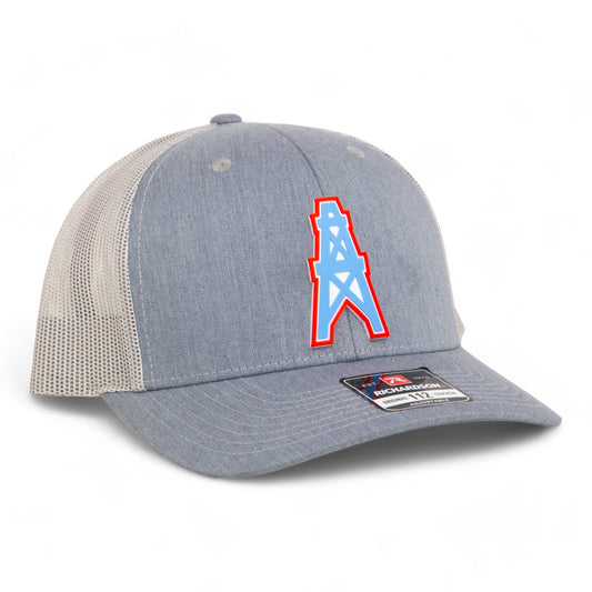 Houston Oilers 3D Snapback Trucker Hat- Heather Grey/ Light Grey