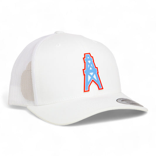 Houston Oilers 3D YP Snapback Trucker Hat- White