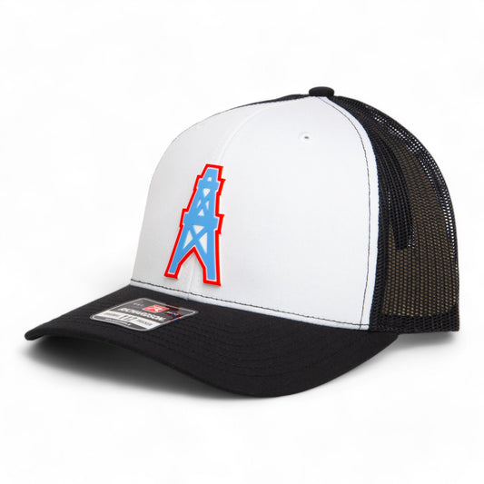 Houston Oilers 3D Snapback Trucker Hat- White/ Black