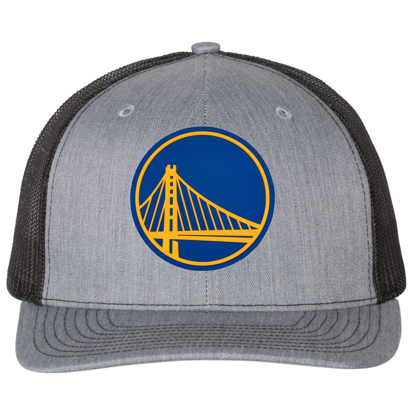 Golden State Warriors 3D Snapback Trucker Hat- Heather Grey/ Black - Ten Gallon Hat Co.