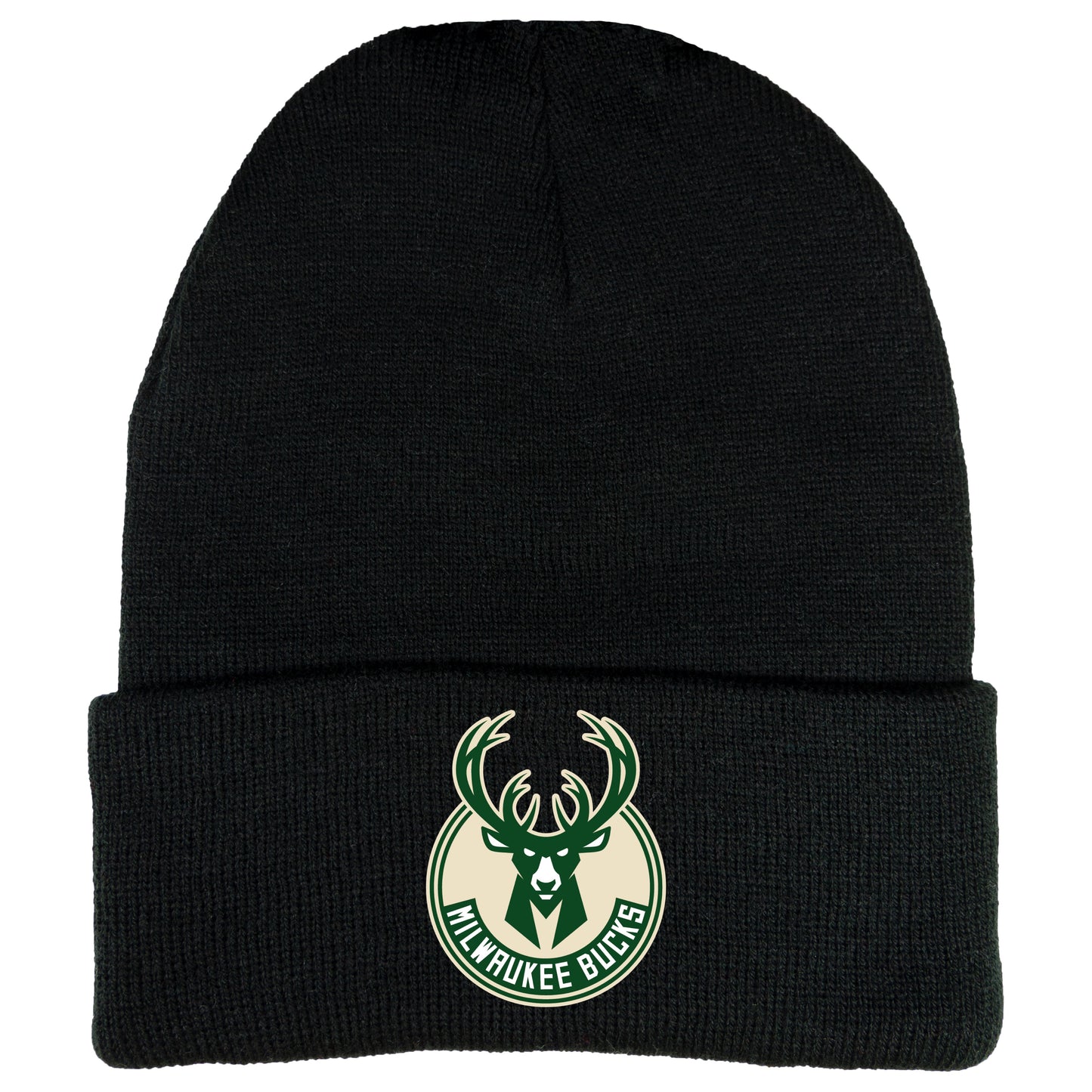 Milwaukee Bucks 3D 12 in Knit Beanie- Black - Ten Gallon Hat Co.