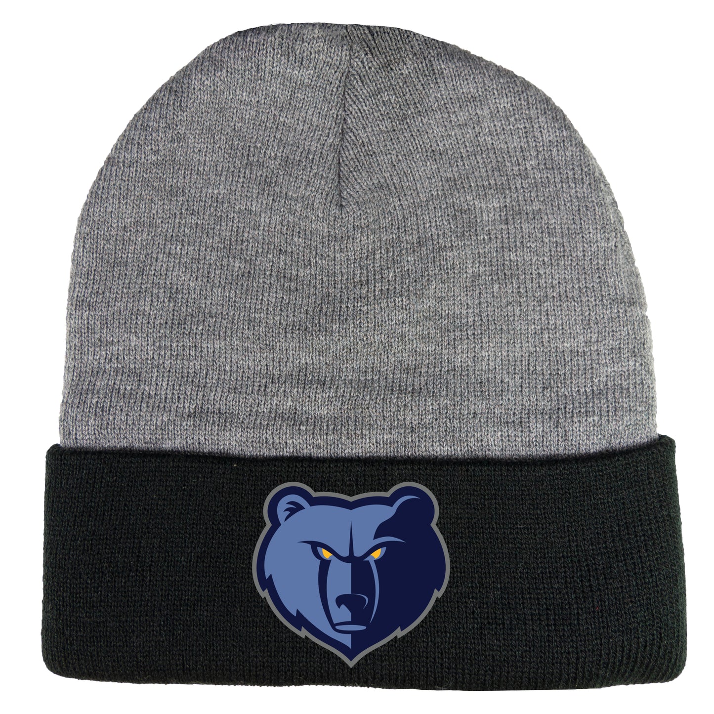 Memphis Grizzlies 3D 12 in Knit Beanie- Dark Heather Grey/ Black - Ten Gallon Hat Co.