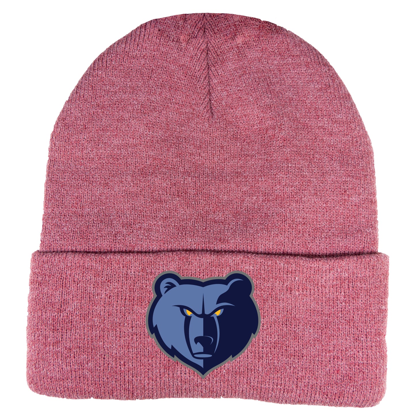 Memphis Grizzlies 3D 12 in Knit Beanie- Heather Cardinal - Ten Gallon Hat Co.