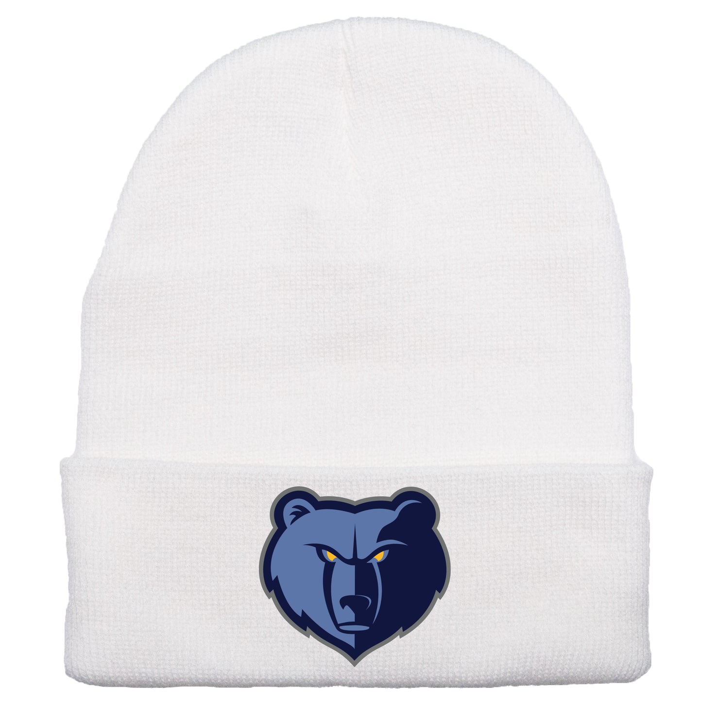 Memphis Grizzlies 3D 12 in Knit Beanie- White - Ten Gallon Hat Co.