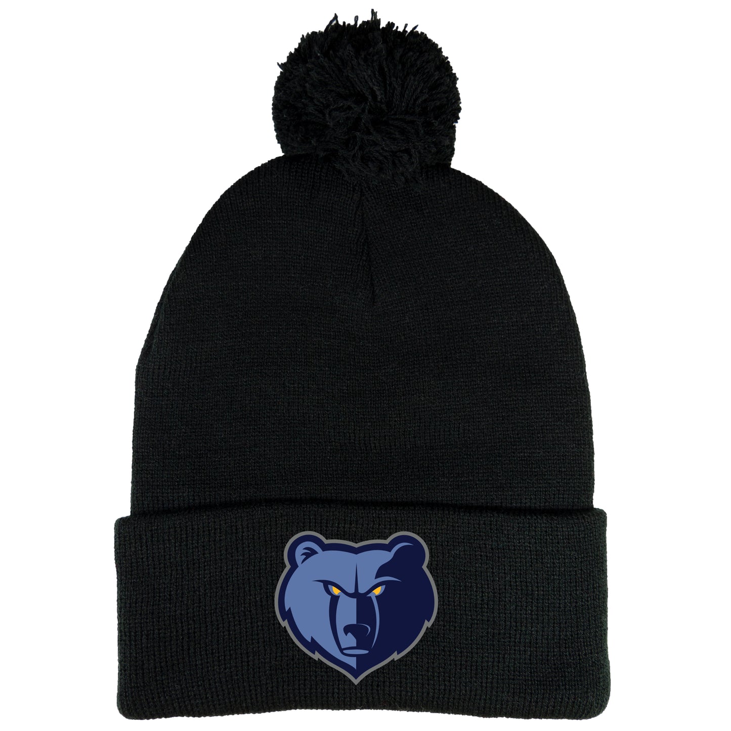 Memphis Grizzlies 3D 12 in Knit Pom-Pom Top Beanie- Black - Ten Gallon Hat Co.