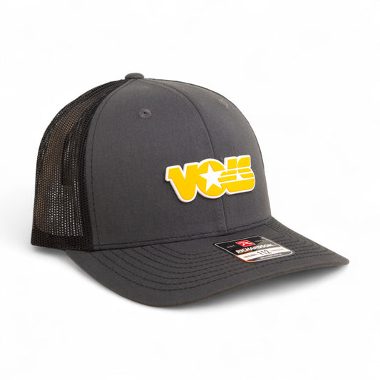 Tennessee Volunteers Retro VOLS Star Orange 3D Snapback Trucker Hat- Charcoal/ Black