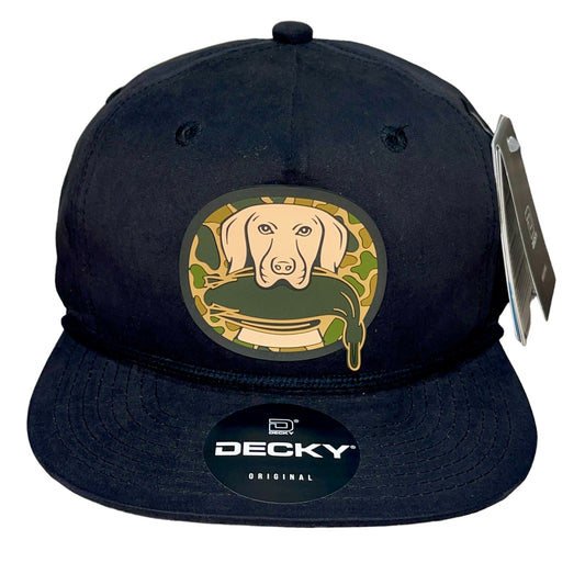 Duck Hunter Hat 3D Classic Rope Hat- Black