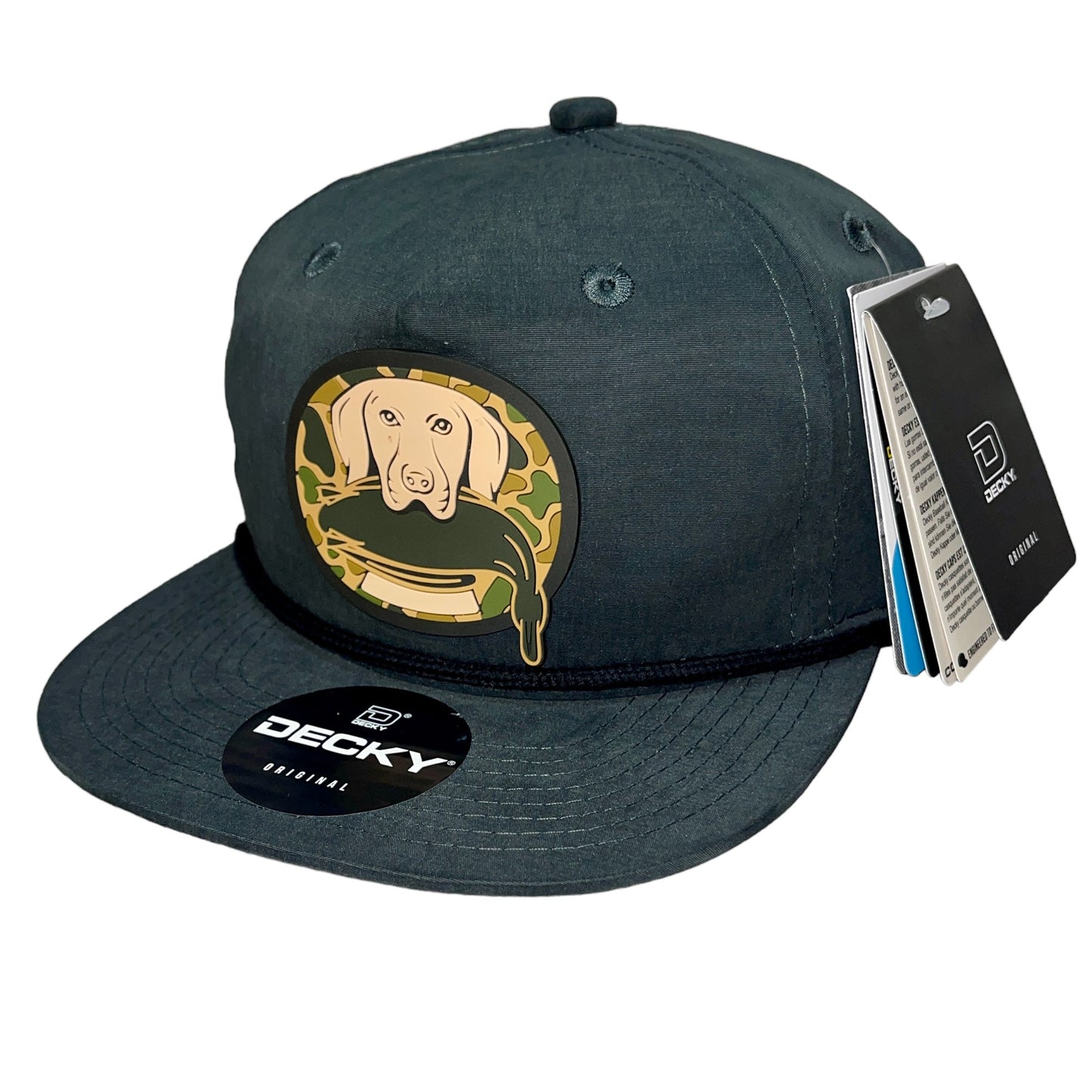 Duck Hunter Hat 3D Classic Rope Hat- Charcoal/ Black
