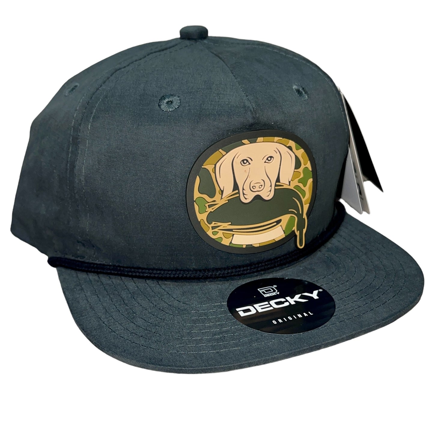 Duck Hunter Hat 3D Classic Rope Hat- Charcoal/ Black