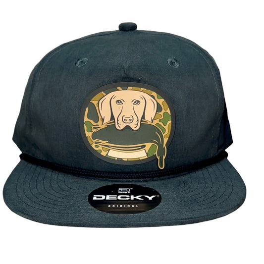 Duck Hunter Hat 3D Classic Rope Hat- Charcoal/ Black