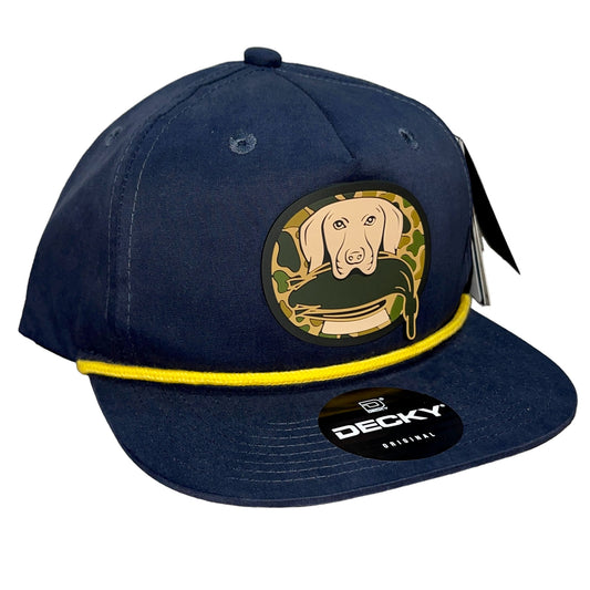 Duck Hunter Hat 3D Classic Rope Hat- Navy/ Gold