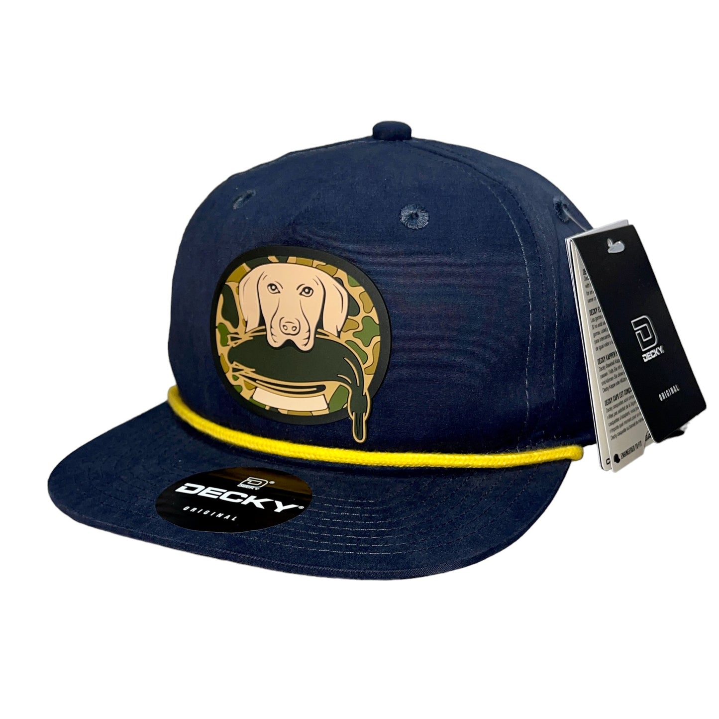 Duck Hunter Hat 3D Classic Rope Hat- Navy/ Gold