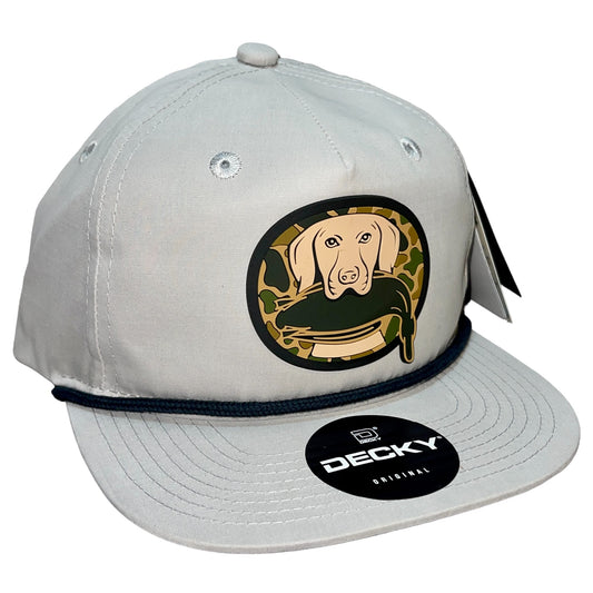 Duck Hunter Hat 3D Classic Rope Hat- Grey/ Charcoal