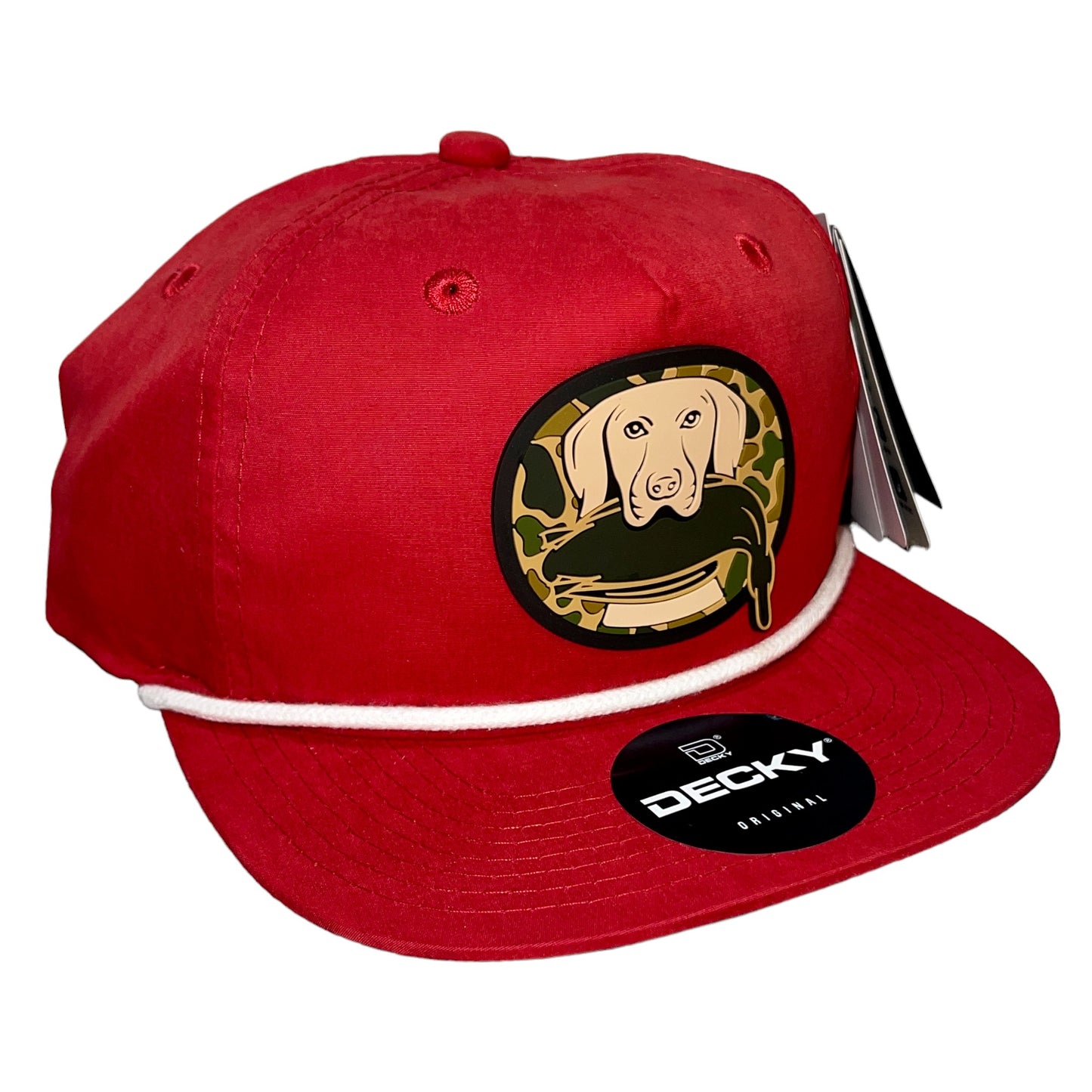 Duck Hunter Hat 3D Classic Rope Hat- Red/ White