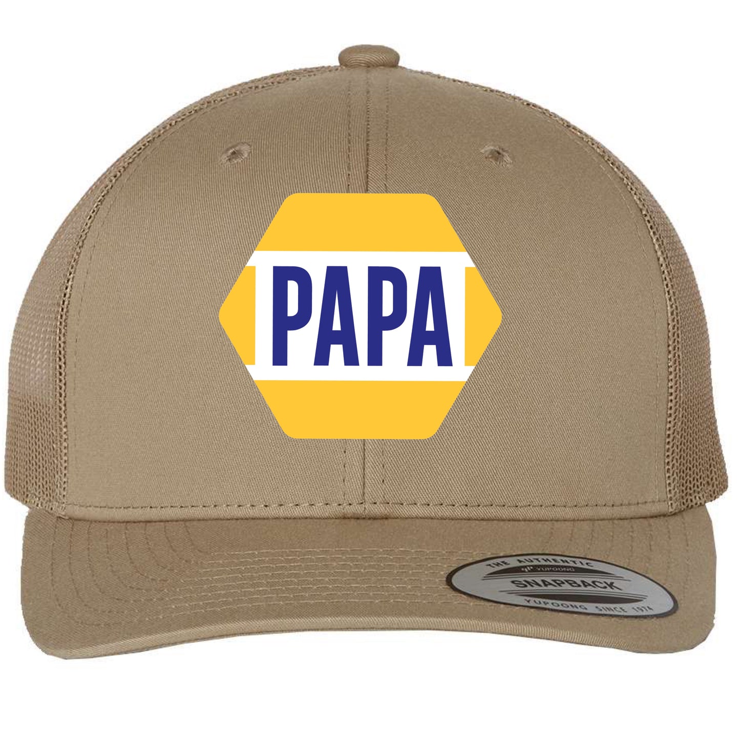 PAPA Know How 3D YP Snapback Trucker Hat- Khaki - Ten Gallon Hat Co.