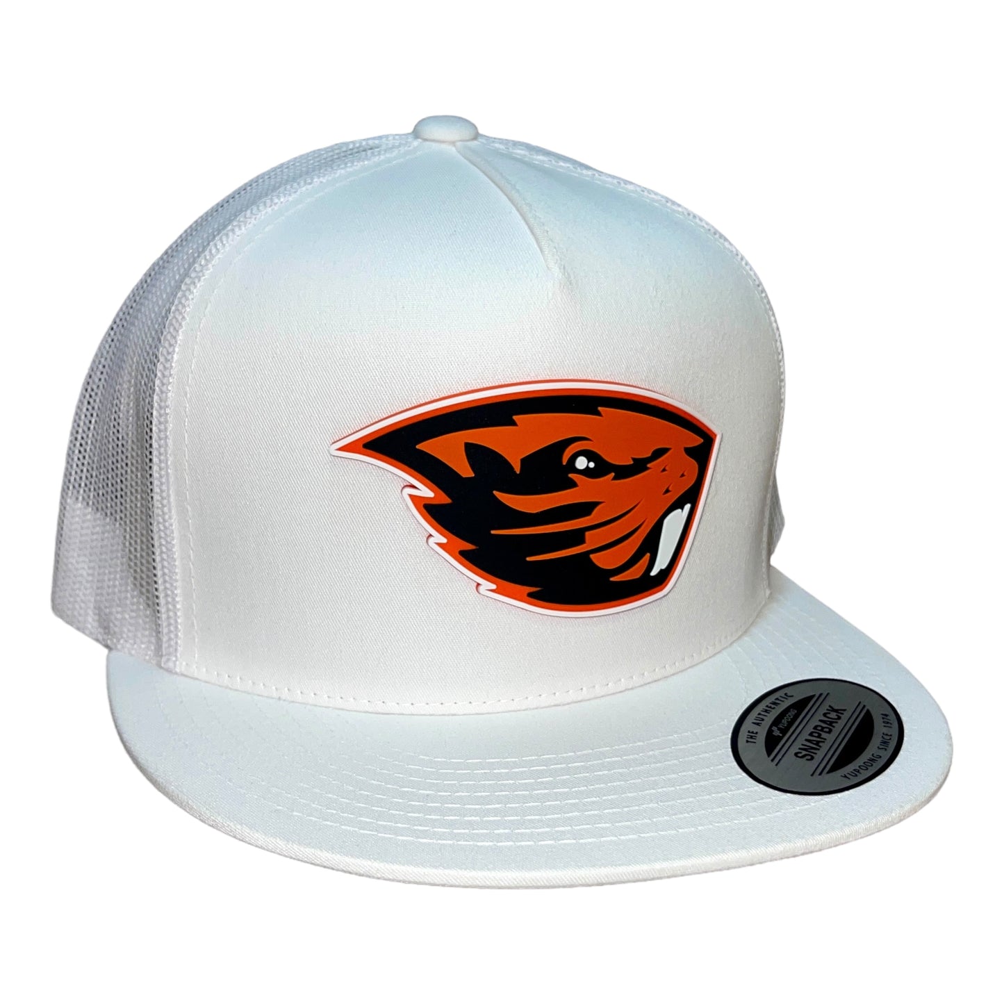 Oregon State Beavers 3D YP Snapback Flat Bill Trucker Hat- White