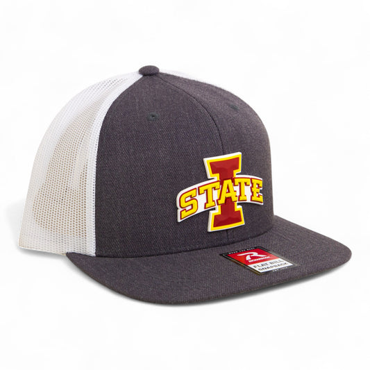 Iowa State Cyclones 3D Wool Blend Flat Bill Hat- Heather Charcoal/ White