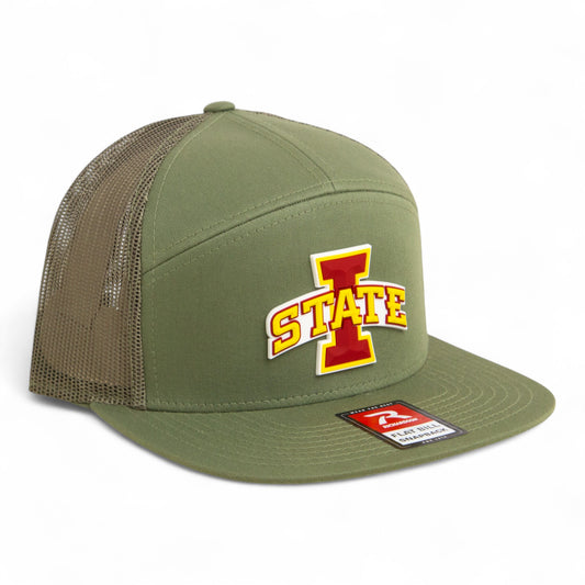Iowa State Cyclones 3D Snapback Seven-Panel Flat Bill Trucker Hat- Loden Green