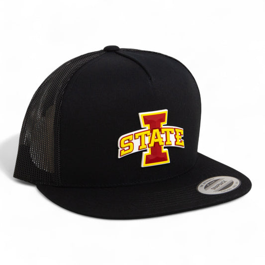 Iowa State Cyclones 3D YP Snapback Flat Bill Trucker Hat- Black