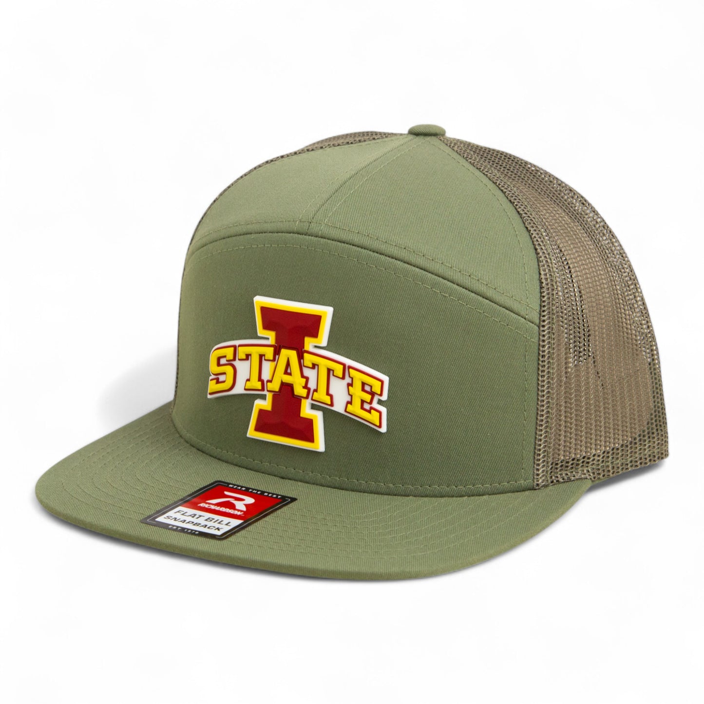 Iowa State Cyclones 3D Snapback Seven-Panel Flat Bill Trucker Hat- Loden Green