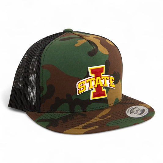 Iowa State Cyclones 3D YP Snapback Flat Bill Trucker Hat- Army Camo/ Black