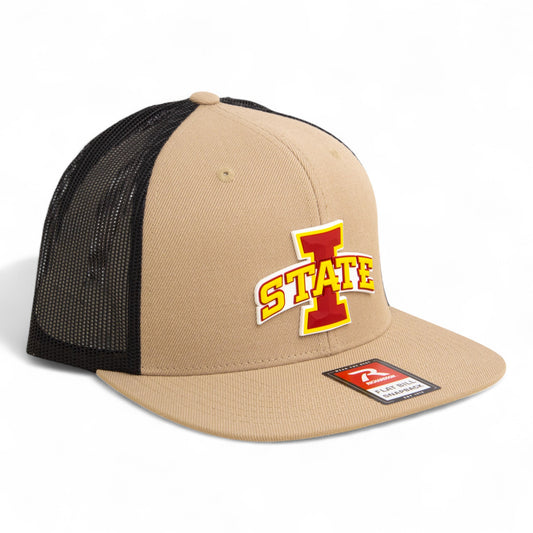 Iowa State Cyclones 3D Wool Blend Flat Bill Hat- Tan/ Black