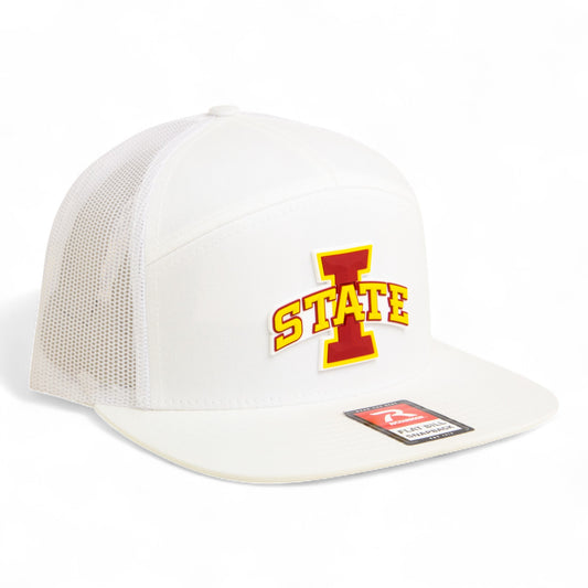 Iowa State Cyclones 3D Snapback Seven-Panel Flat Bill Trucker Hat- White