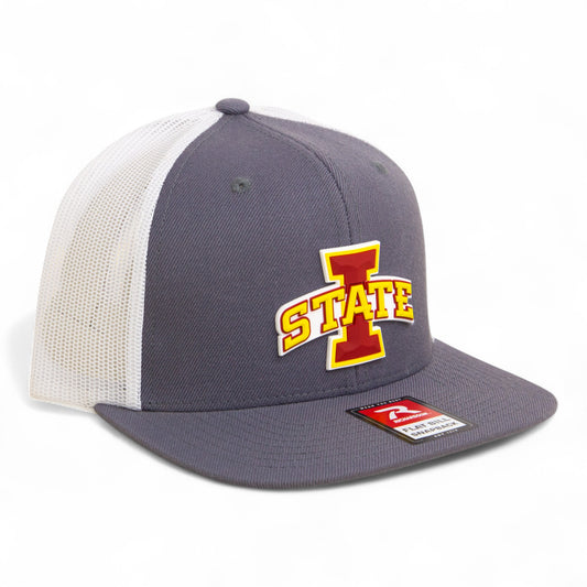Iowa State Cyclones 3D Wool Blend Flat Bill Hat- Charcoal/ White