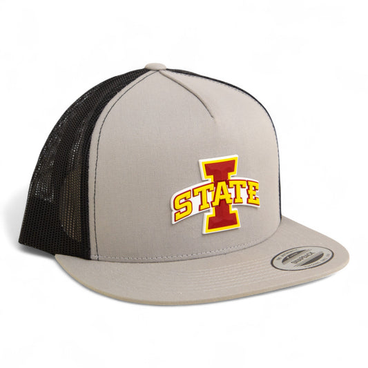Iowa State Cyclones 3D YP Snapback Flat Bill Trucker Hat- Silver/ Black