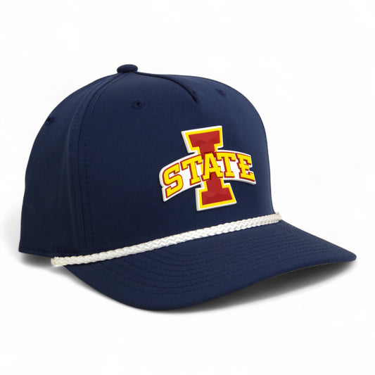 Iowa State Cyclones 3D Five Panel Classic Rope Hat- Navy/ White