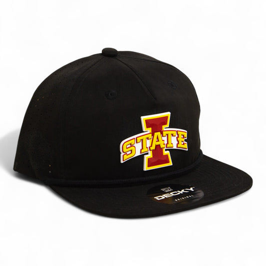 Iowa State Cyclones 3D Perforated Rope Hat- Black