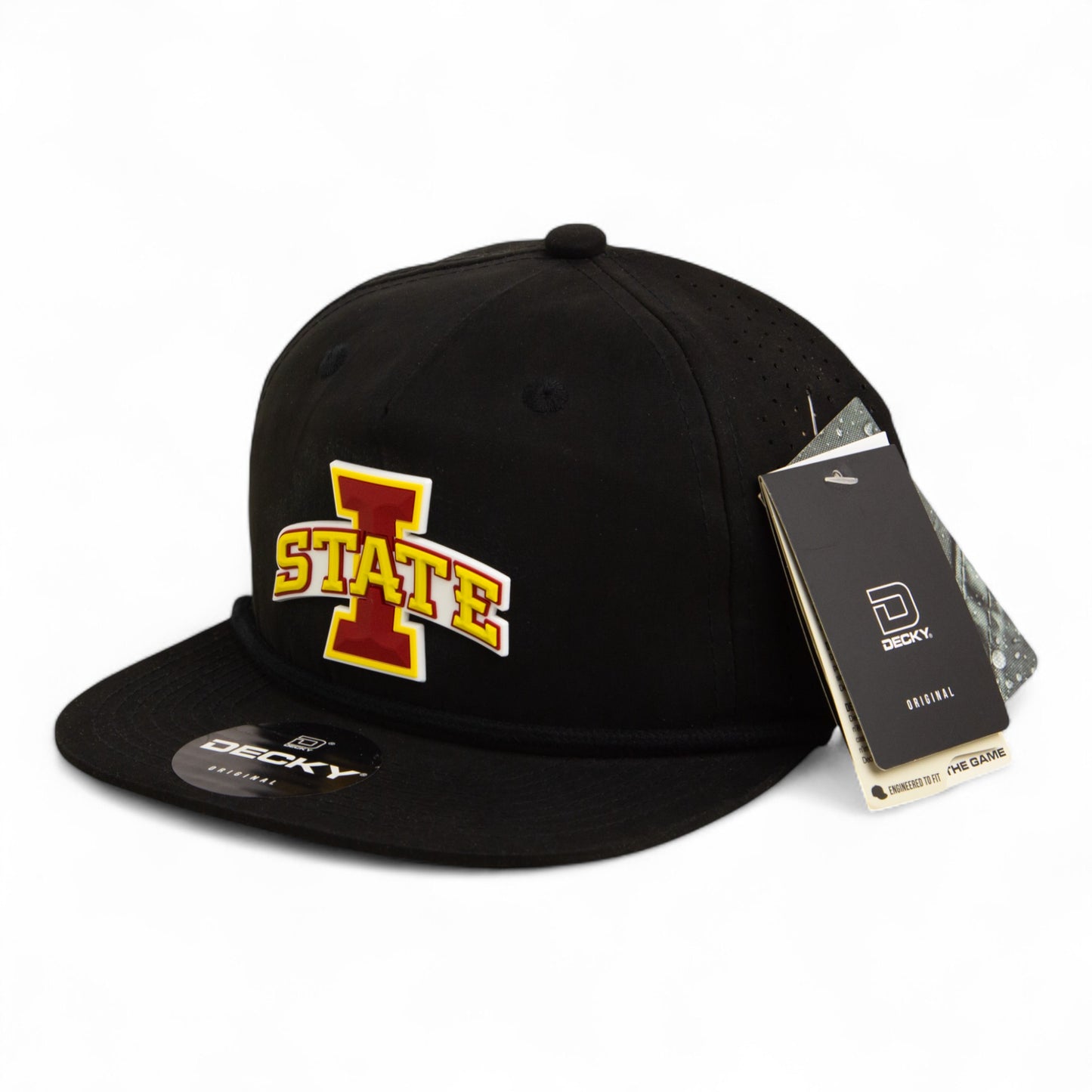 Iowa State Cyclones 3D Perforated Rope Hat- Black