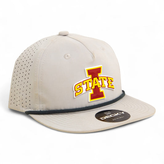 Iowa State Cyclones 3D Perforated Rope Hat- Grey/ Charcoal