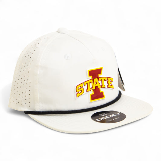 Iowa State Cyclones 3D Perforated Rope Hat- White/ Black