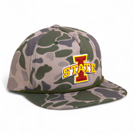Iowa State Cyclones 3D Umpqua Rope Hat- Marsh Duck Camo/ Olive Green