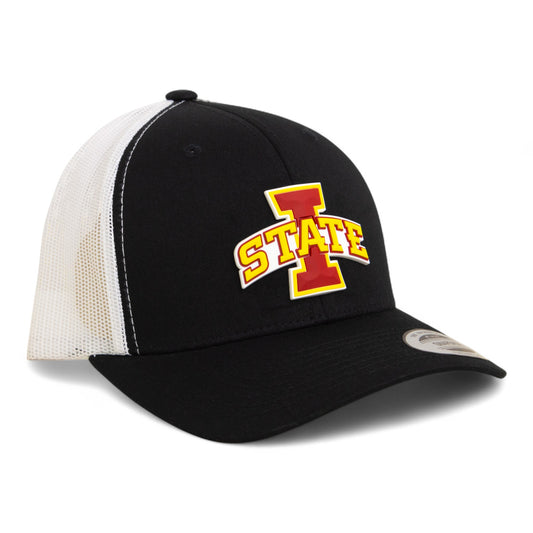 Iowa State Cyclones 3D YP Snapback Trucker Hat- Black/ White