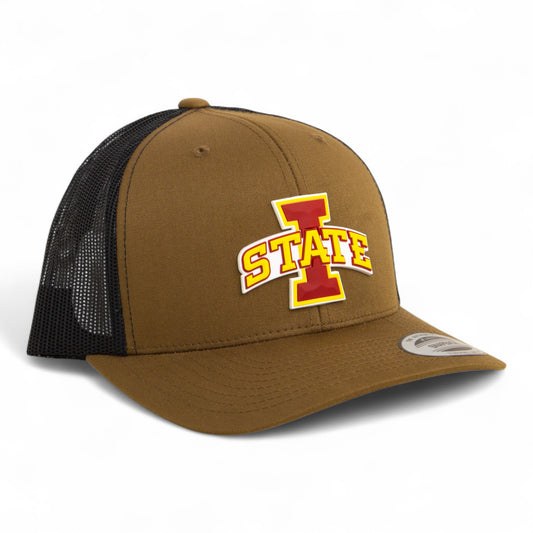 Iowa State Cyclones 3D YP Snapback Trucker Hat- Coyote/ Black