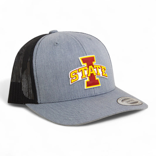 Iowa State Cyclones 3D YP Snapback Trucker Hat- Heather Grey/ Black